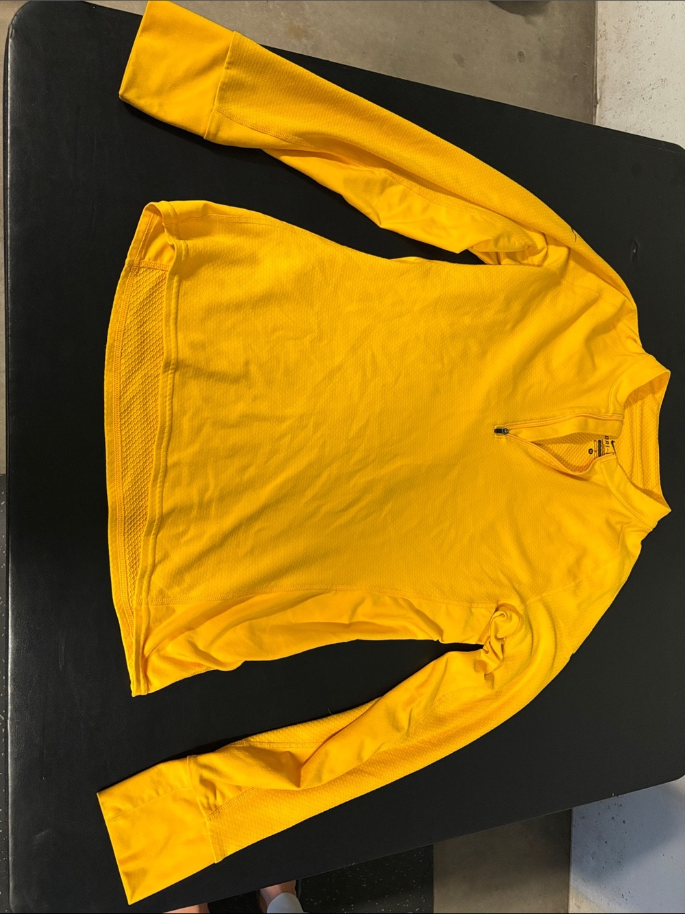 Men's Yellow WVU long-Sleeve Quarter-Zip Sweater